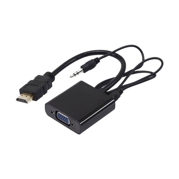 HDMI MALE TO VGA FEMALE ADAPTER WITH AUDIO