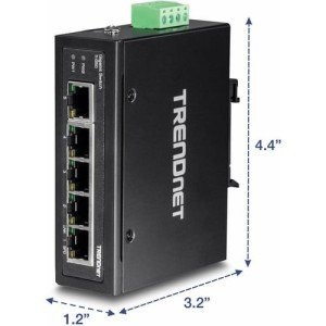 5-PORT HARDENED GIGABIT INDUSTRIAL DIN-RAIL SWITCH