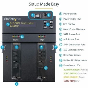 STANDALONE M.2 SATA M.2 NVME DUPLICATOR ERASER HDD/SSD