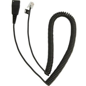 JABRA QD TO RJ-9 CORD COILED