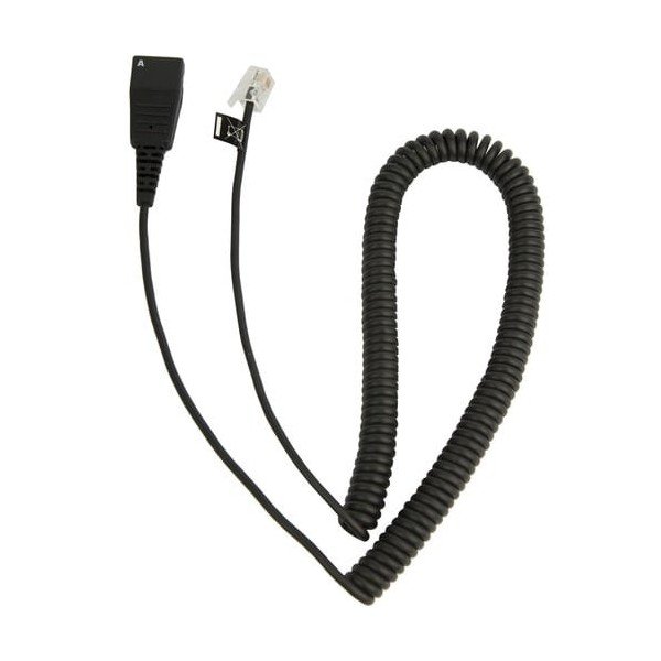 JABRA QD TO RJ-9 CORD COILED