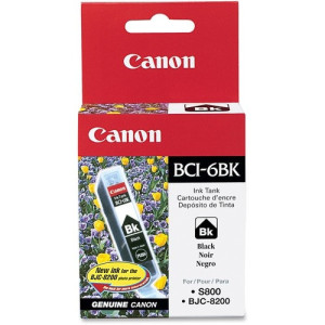 BCI-6BK BLACK INK TANK CART F/S800/820 BJC-8200 NO RETURNS