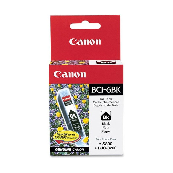 BCI-6BK BLACK INK TANK CART F/S800/820 BJC-8200 NO RETURNS