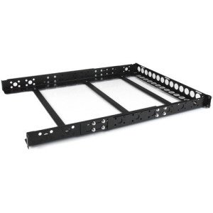 FIXED BLACK 1U 19IN ADJUSTABLE DEPTH RACK RAILS FOR UNIVERSAL SVR