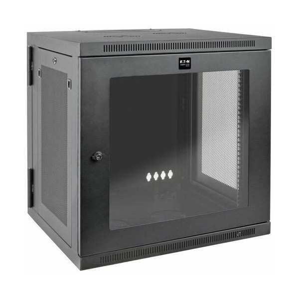 12U WALL MOUNT RACK ENCLOSURE CABINET HINGED DEEP ACRYLIC WINDOW