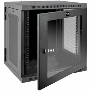 12U WALL MOUNT RACK ENCLOSURE CABINET HINGED DEEP ACRYLIC WINDOW