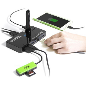 USB HUB WITH CHARGING USB 3.0 10-PORT 48W