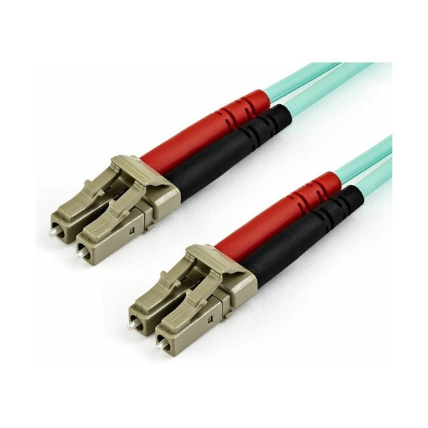 15M OM4 FIBER OPTIC PATCH CORD AQUA LC/LC - 50/125 - 40/100GB