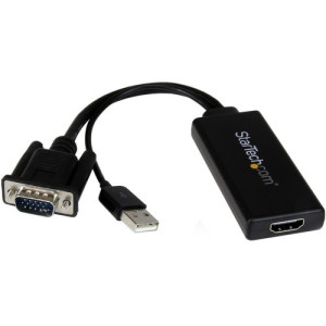 15PIN VGA TO 19PIN HDMI ADAP W/ 4PIN USB AUDIO POWER VGA TO HDMI
