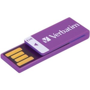 16GB CLIP-IT USB FLASH DRIVE MULTI 10 VIOLET