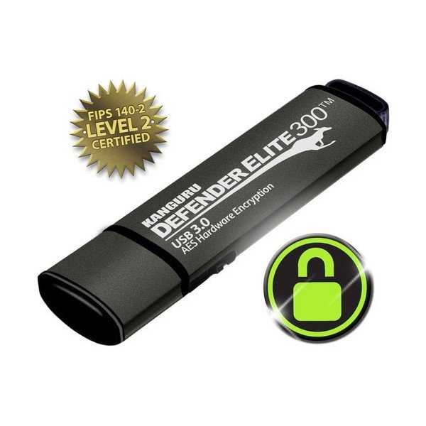 16GB DEFENDER ELITE 300 FIPS 140-2 ENCRYPTED FLASH DRIVE