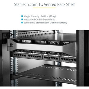 16IN 1U VENTED RACK SHELF 177.8 MM DEEP 1U SHELF