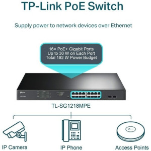 16PORT GIGABIT EASY SMART POE+ SWITCH WITH 2 SFP SLOTS