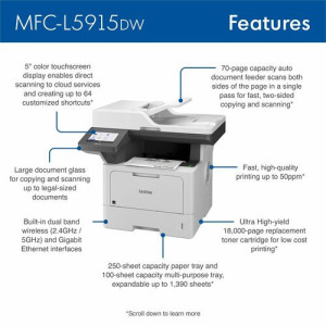 Brother MFCL5915DW Laser Multifunction Printer - MFCL5915DW