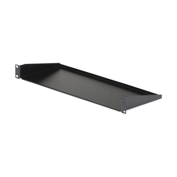 19IN BLACK 1U UNIVERSAL FIXED SERVER RACK CABINET SHELF