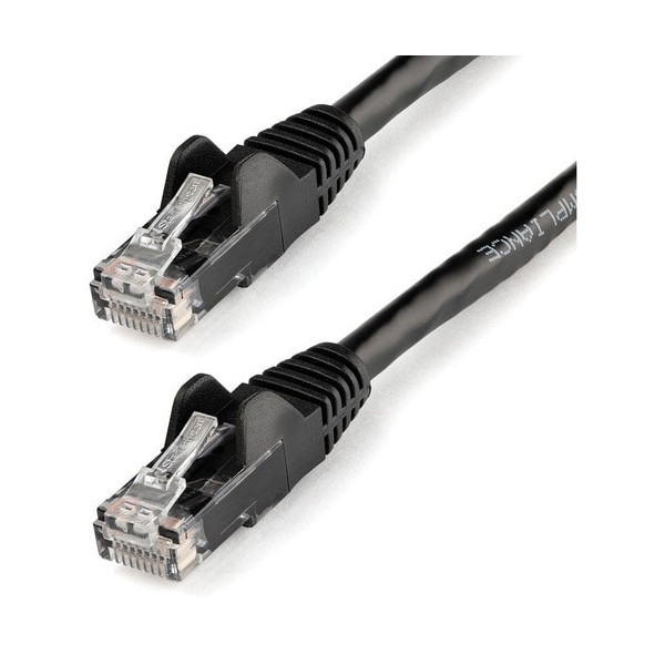 1FT BLACK CAT6 UTP SNAGLESS ETHERNET CABLE