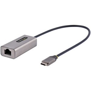 1FT GRAY AND BLACK GB USB-C TO RJ45 ENET ADAPTER WIN/MACOS/LINUX