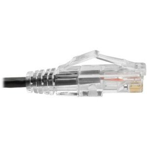 1FT CAT6 BLK SNAGLESS UTP RJ45 MOLDED SLIM GIGABIT PATCH CABLE