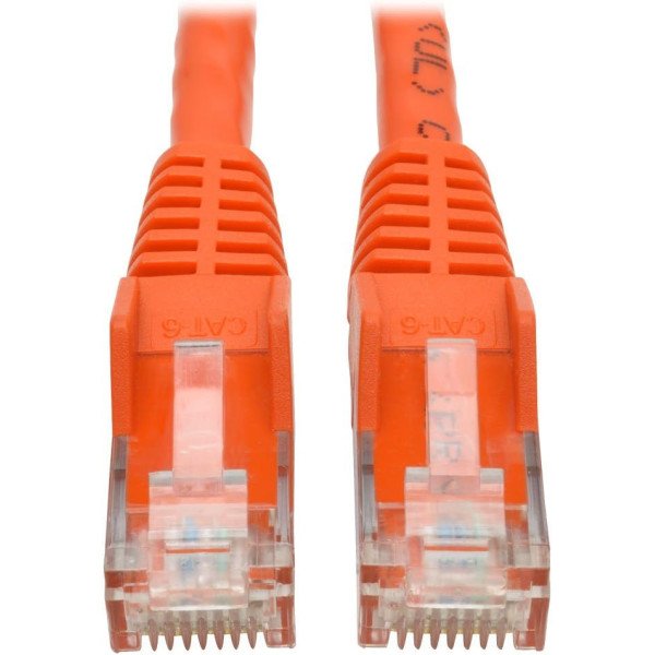 1FT CAT6 ORANGE SNAGLESS MOLDED RJ45 TO RJ45 PATCH CABLE UTP