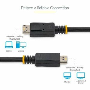 1FT DISPLAYPORT TO DISPLAYPORT CABLE WITH LATCHES