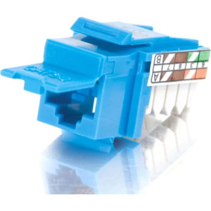 90 CAT5E RJ45 UTP KEYSTONE JACK BLUE