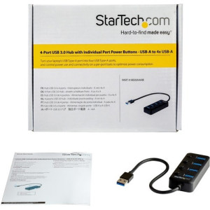 4PORT USB 3.0 HUB 4X USB-A W/ INDIVIDUAL ON/OFF SWITCHES