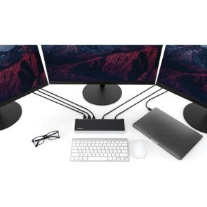 TRIPLE 4K MONITOR USB-C DOCK POWE DELIVERY MACBOOK WINDOWS