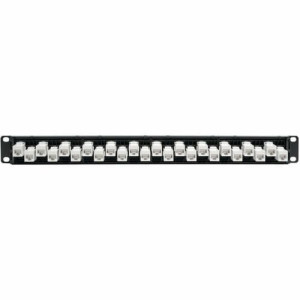 24PORT CAT6A CAT6 CAT5E FEED THROUGH OFFSET RJ45 1U PATCH PANEL