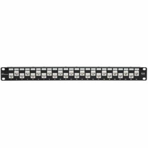 24PORT CAT6A CAT6 CAT5E FEED THROUGH OFFSET RJ45 1U PATCH PANEL