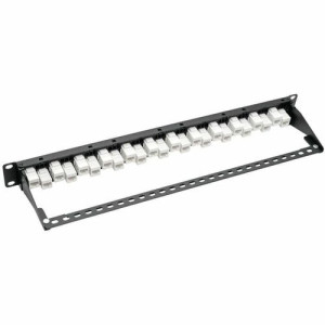 24PORT CAT6A CAT6 CAT5E FEED THROUGH OFFSET RJ45 1U PATCH PANEL