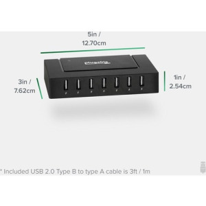 USB HUB WITH CHARGING USB 2.0 7-PORT 60W