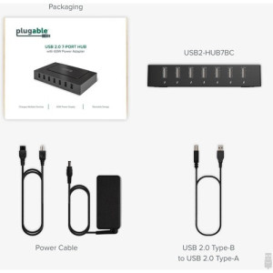 USB HUB WITH CHARGING USB 2.0 7-PORT 60W