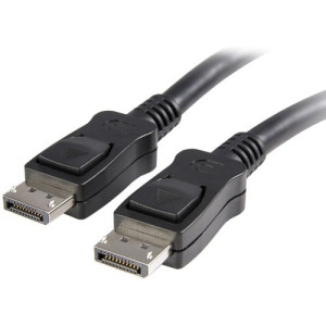 25FT DISPLAYPORT TO DISPLAYPORT CABLE WITH LATCHES M/M