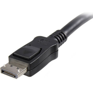 25FT DISPLAYPORT TO DISPLAYPORT CABLE WITH LATCHES M/M