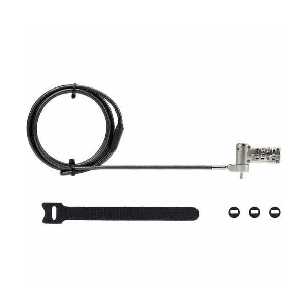 UNIVERSAL LAPTOP LOCK 6.6FT 3-IN-1 LOCKING SECURITY CABLE