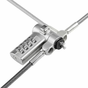 UNIVERSAL LAPTOP LOCK 6.6FT 3-IN-1 LOCKING SECURITY CABLE
