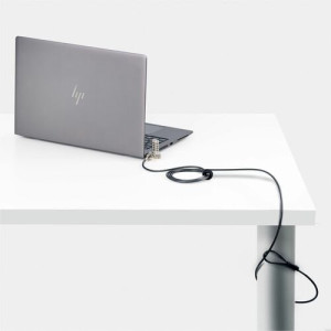 UNIVERSAL LAPTOP LOCK 6.6FT 3-IN-1 LOCKING SECURITY CABLE