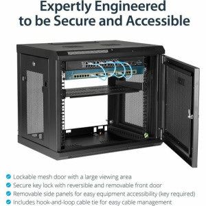 9U WALL MOUNT SVR RACK 17IN