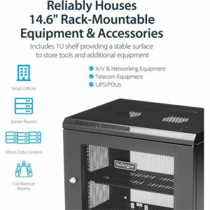 9U WALL MOUNT SVR RACK 17IN