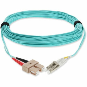 AddOn 6m Laser-Optimized Multi-Mode fiber (LOMM) Duplex SC/LC OM3 Aqua Patch Cable - ADD-SC-LC-6M5OM3