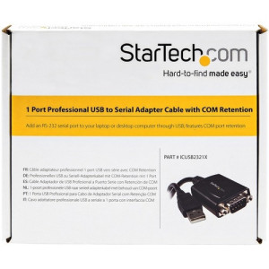 StarTech.com USB to Serial Adapter - 1 Port - COM Port Retention - ICUSB2321X