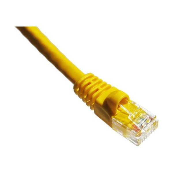 Axiom 7FT CAT6A 650mhz Patch Cable Molded Boot (Yellow)