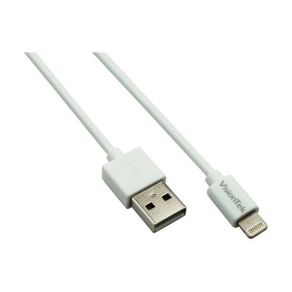 VisionTek Lightning to USB 2 Meter Cable White