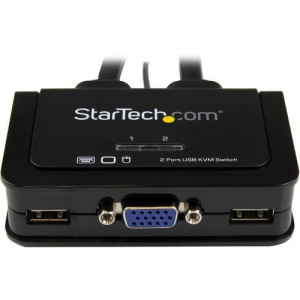 StarTech.com 2 Port USB VGA Cable KVM Switch - USB Powered with Remote Switch  - SV211USB
