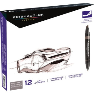 Dymo Prismacolor Premier Chisel|Fine Double Ended Art Markers - 3623