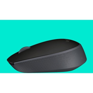 Logitech M170 Mouse - Optical - Wireless - Radio Frequency - Black - USB - Scroll Wheel - 910-004940