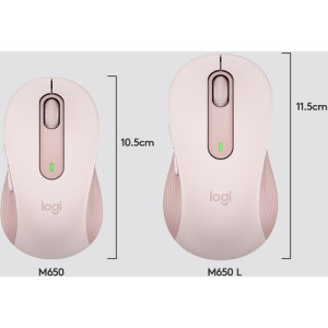 Logitech Signature M650 (Rose) - Optical - Wireless - 910-006251