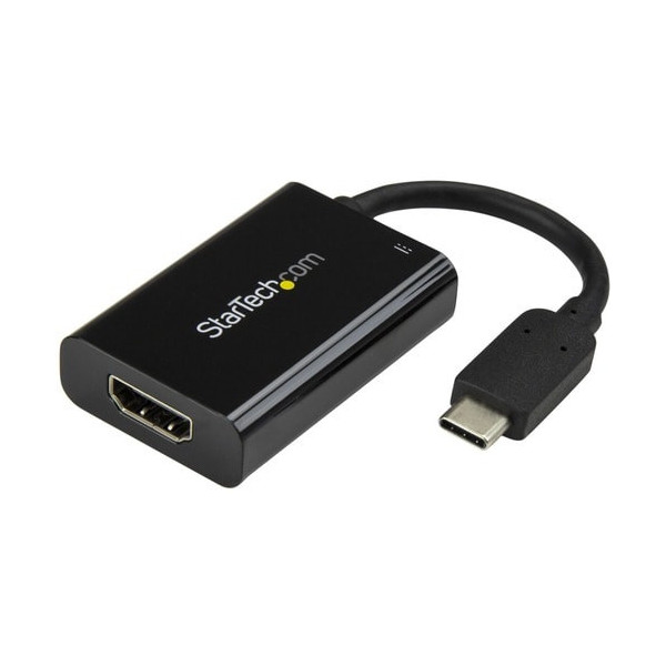 StarTech.com USB C to HDMI 2.0 Adapter 4K 60Hz with 60W Power Delivery Pass-Through Charging