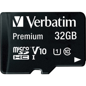 Verbatim 32GB Premium microSDHC Memory Card with Adapter -44083