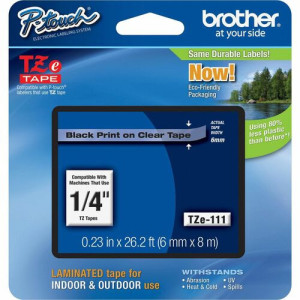 Brother P-touch TZe Laminated Tape Cartridges - TZE111